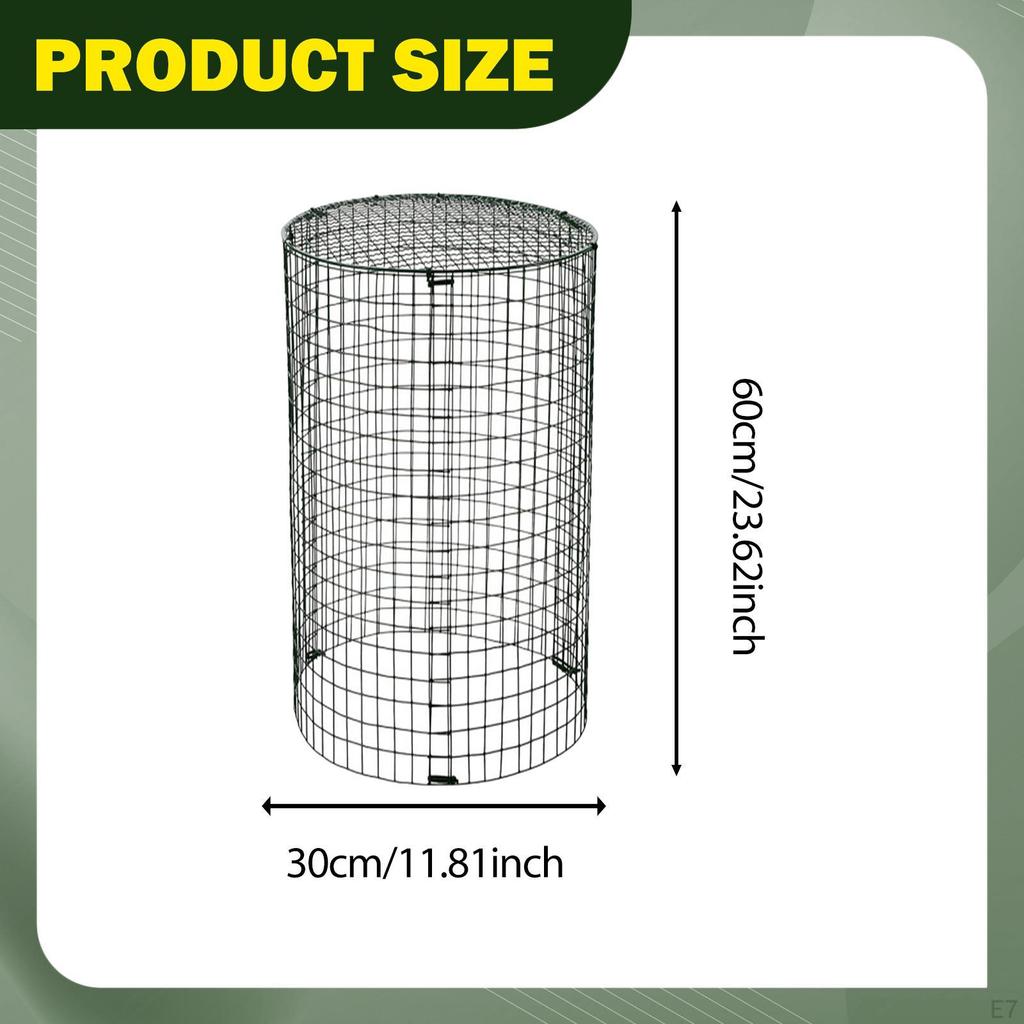 Garden Cage Animal Barrier Wire Cloche Ground Stakes Windproof Fencing for Small Plants Flowers