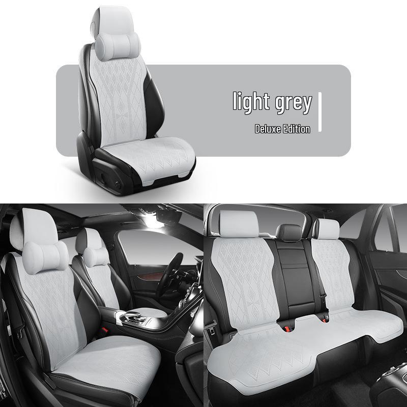 Universal Suede Car Seat Cushion for Four Seasons - Fit for Corolla, Bora, Lavida (Five-Seat, Half-Wrap Style)
