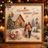 Christmas Gem Art DIY Faux Pearl Kit Winter Scene Painting Wall Decoration 3D Sparkling Animal Craft Kit for Adults Holiday Decor Supplies