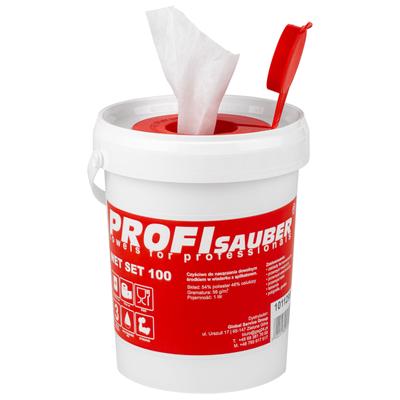 ProfiSauber WET SET 100 Wet Wipes In a Bucket with Dispenser