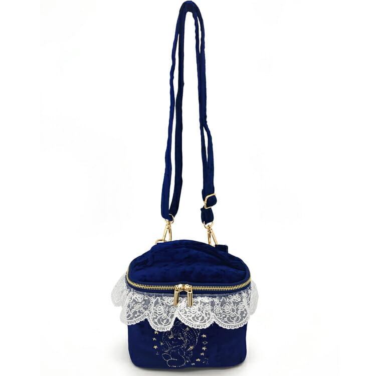Ado Mizumori Lace Velour Vanity Star Navy & 2-Way Bag, Pattern,