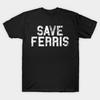 Men Black Print T-shirt Save Ferris No-Cut Transfer Paper Print Cotton Tshirt
