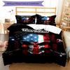 3PC Custom Name American Skull Flag Bedding Set Duvet Cover Closure Includes 1 Duvet Cover & 2 Pillowcases for Bedroom