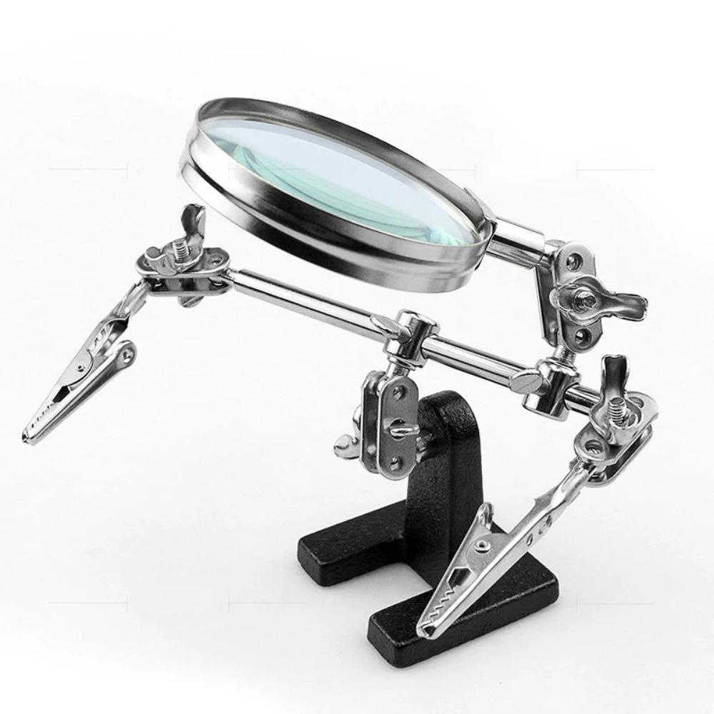 

Bracket Adjustable Magnifying Glass 5X Foldable Welding Auxiliary Clip Magnifier Professional High Quality Reading Magnifier чорний