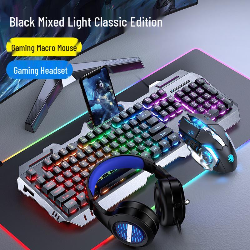 Pioneer GX80 Wired Gaming Set: Mechanical Feel Keyboard, Mouse & Headset for Office & E-sports.