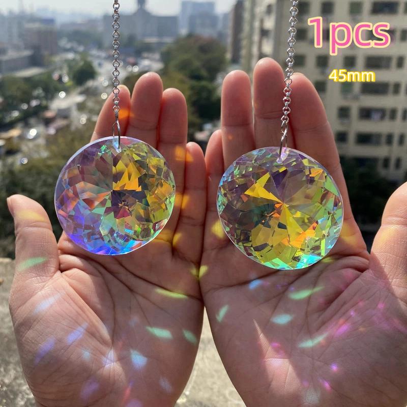 

Радужная лазерная призма Рог быка Геометрия граненое стекло Кристалл Аврора Ловец солнца Стример Люстра Освещение Подвесной декор