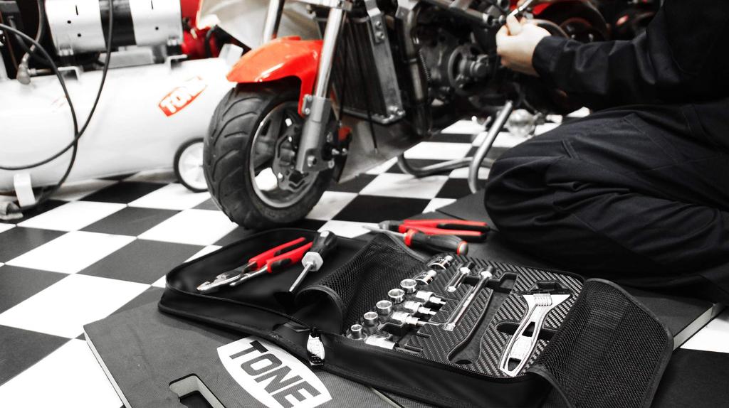 TONE Tool Bag Set TSX3172 Drive Black Contents 21 Items 9.5mm (3/8")