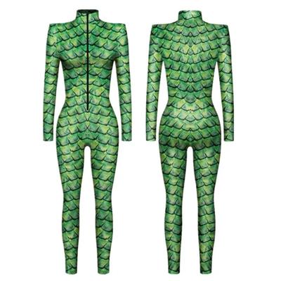 Herren Schlangenmuster Jumpsuit Halloween Tier Cosplay Zentai Anzüge Feiertagsparty Body Punk Maskerade Catsuits Rave Outfits