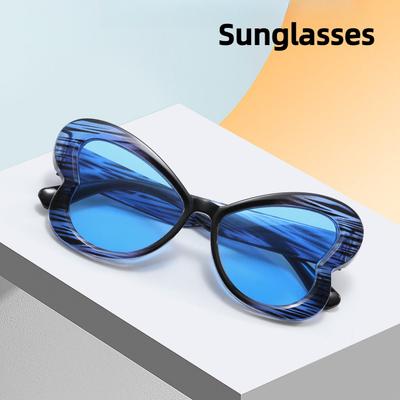 Men Women Gradient Color Sunglasses Butterfly Frame Sunglasses Travel Beach Party Photography Premium Sunglasses  New