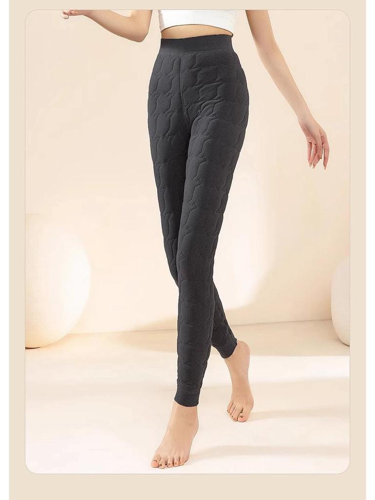 Women's High Waist Wool Warm Fleece-Lined Leggings - Thick Extra Warm Pants for Autumn and Winter