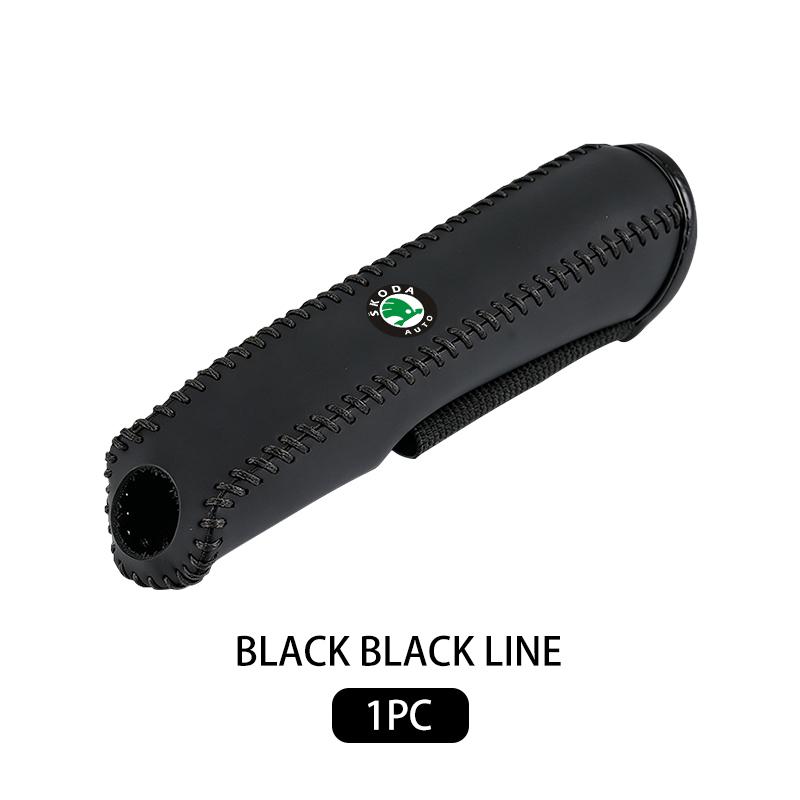 Car Leather Hand Brake Cover Protective Sleeve For Skoda Kodiaq Fabia Kamiq Karoq Octavia 2 3 Rapid Scala Usbn43