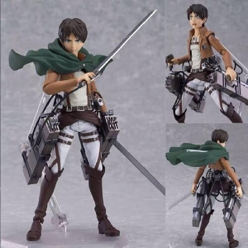 Attack On Titan Figma 15cm PVC Aksiyon Figürü Modeli Levi Eren Mikasa