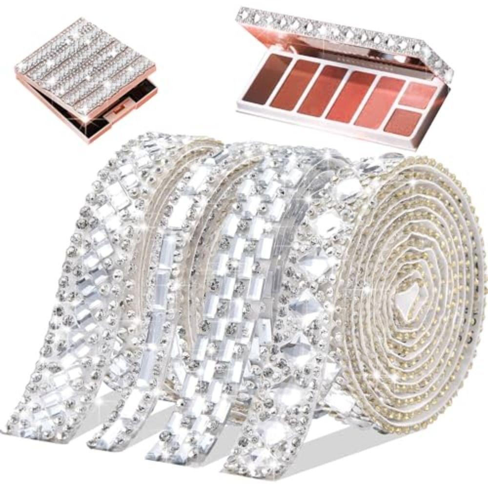 Sewing Accessories Self Adhesive Rhinestone Strips DIY Crystal Rhinestone Roll  Party Decoration