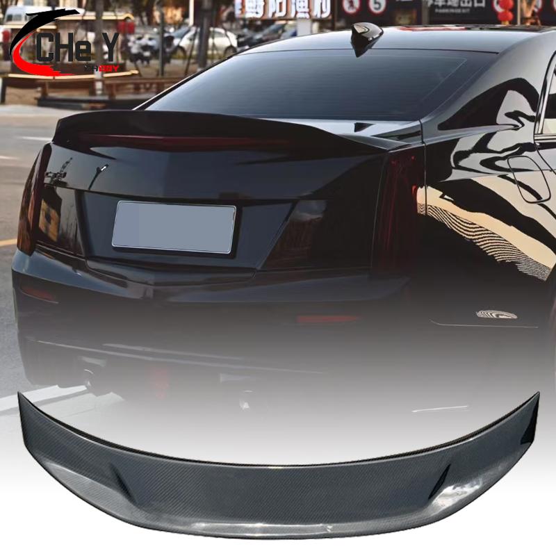 For Cadillac ATS L 4Door 2014 2015 2016 2017 Forged Real Carbon Fiber Gloss Black High Quality Rear Spoiler Trunk Lid GT Style