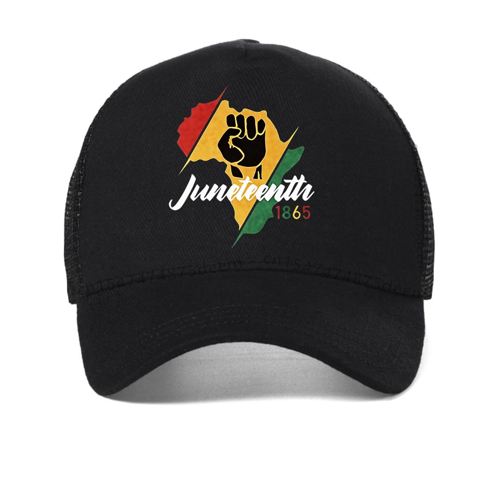 For Man Summer Juneteenth 1865 Print Baseball Cap Fashion Casual Breathable Snapback Hats Outdoor Mesh Cool Trucker Hat