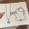 Minimalist Blue Cubic Zirconia Adjustable Bracelet For Women Gift Ideas