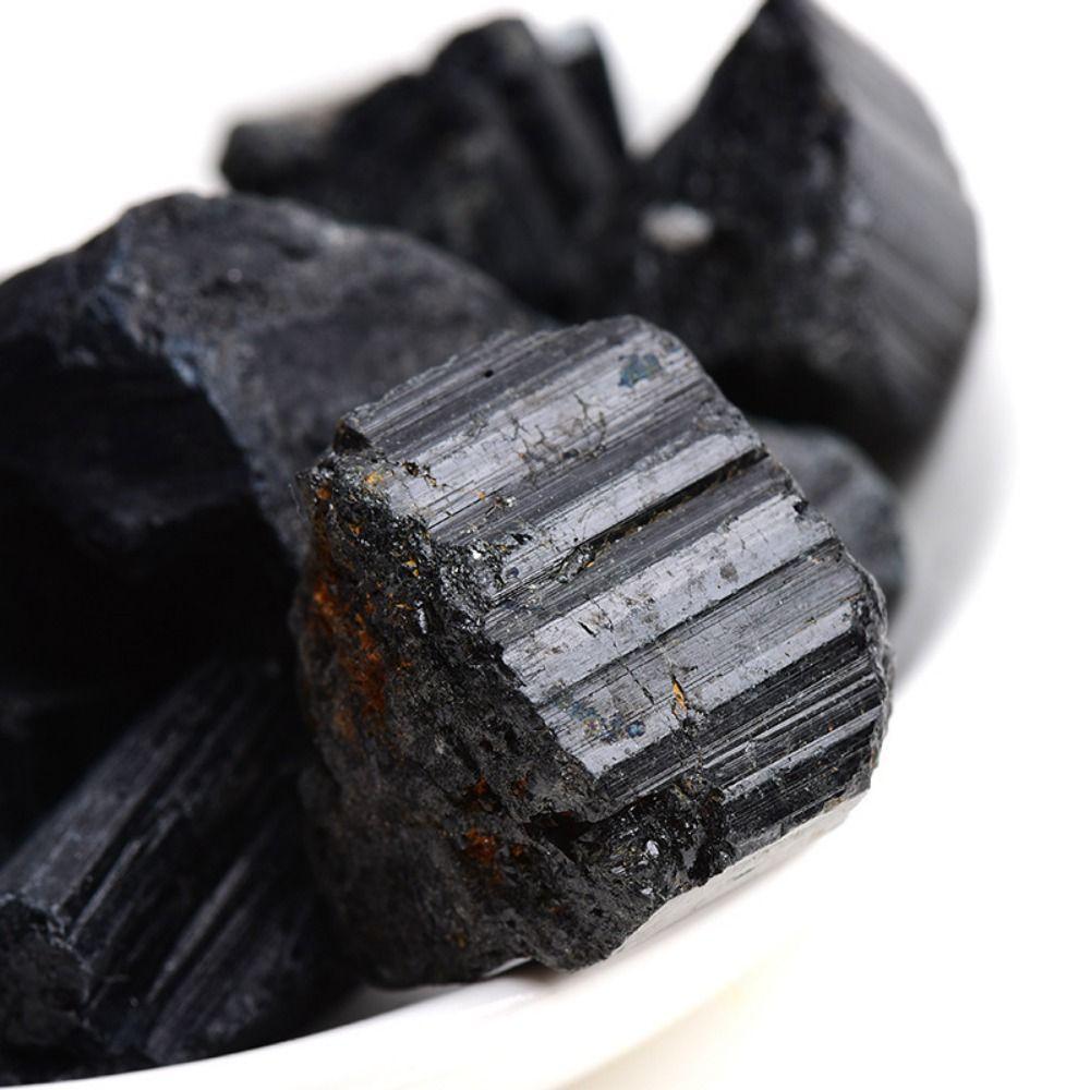 Stone Crafts Black Tourmaline Raw Stone Handicraft Aromatherapy Stone  Ore Specimens