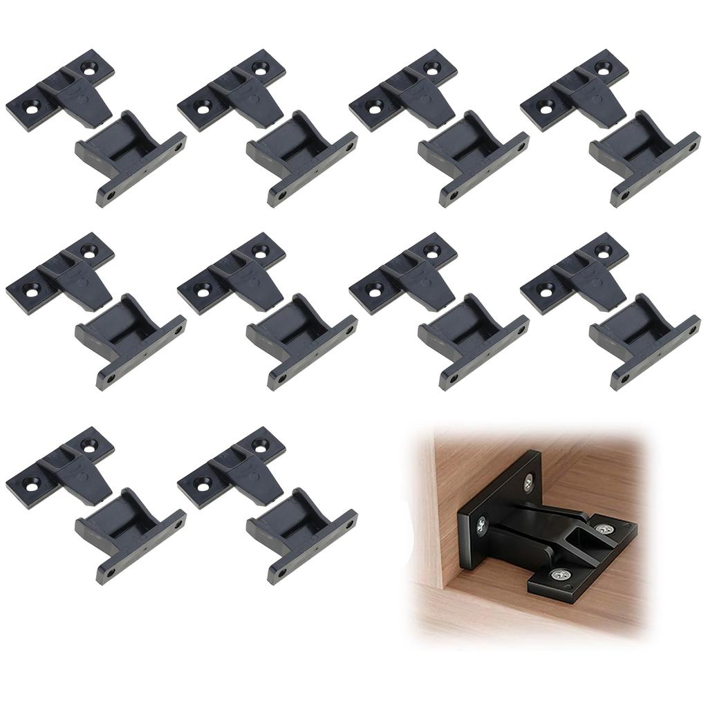 20Pcs Push In Plinth Fasteners Fittings Press Fit Panel Clip Furniture Connectors Bracket Plastic Connection Fasteners