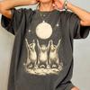 Three Raccoons Moon Shirt - Raccoon Comfort Colors T-Shirt, Retro Raccoon Graphic Tee, Raccoon Lover Gift, Silly Gifts, Trash Panda Tshirt