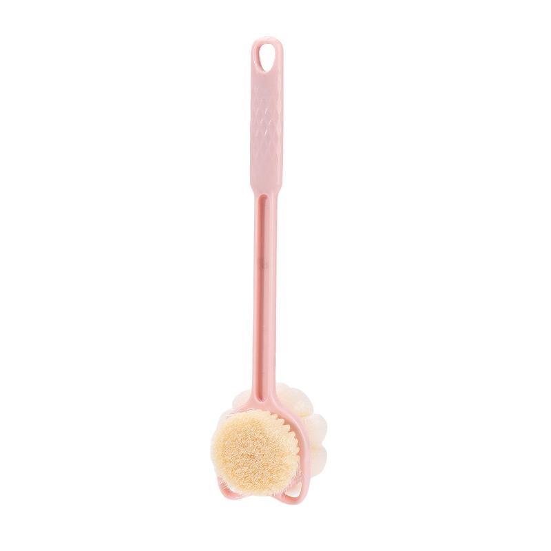 Long Handle Exfoliating Shower Brush Soft Body Scrubber Double Sided Back Cleaning Dirt Remover Massage Bathing Skin Care