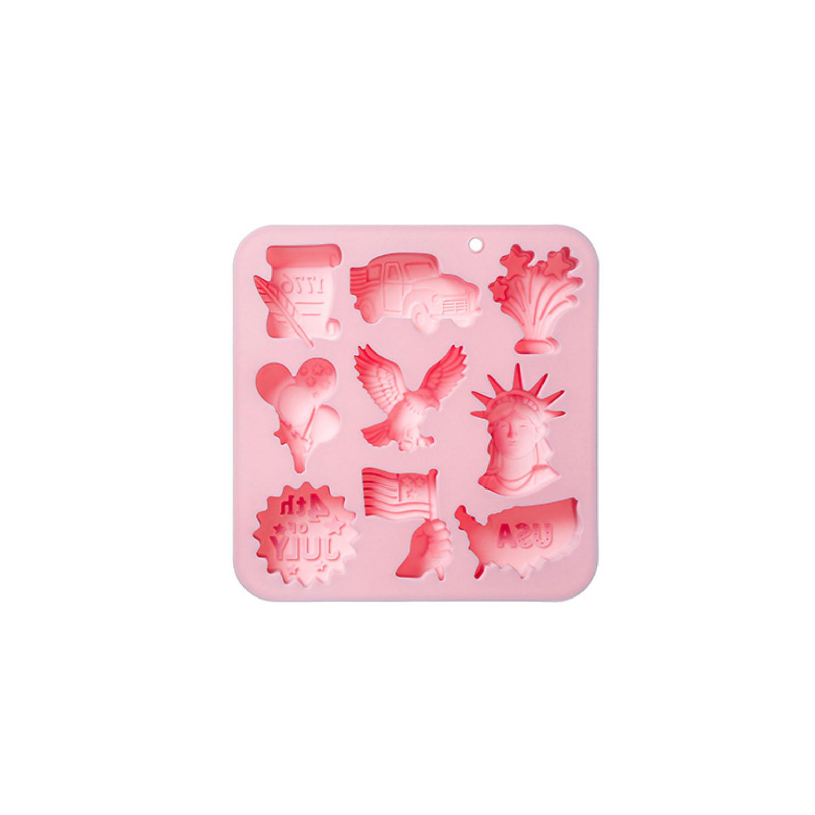 

Nine Consecutive Independence Day Celebration-themed Cake Molds, Holiday Chocolate Epoxy Baking Silicone Molds One Size розовый