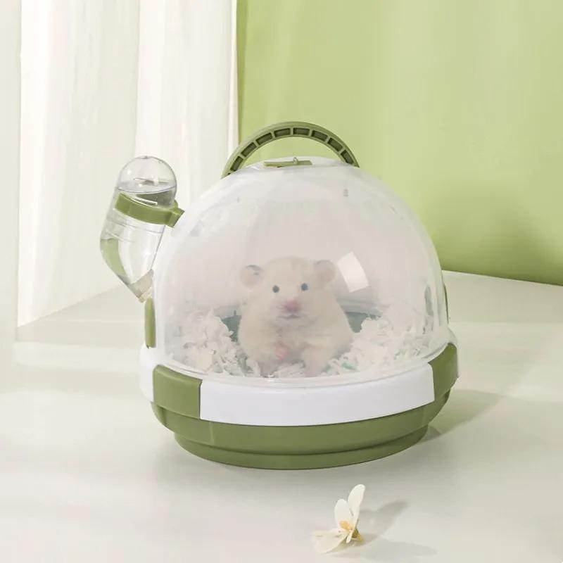 Küçük Hayvan Taşıyıcı Kemirgen Hamster Kafesi Taşınabilir Sıcak Tutucu Kış Mini Evcil Hayvan Kafesi Gine Domuzu Evi Seyahat Sıçan Kafesi Açık Hava için