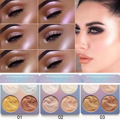 Palette de surligneur de maquillage de beauté, Kit de poudre éclaircissante et scintillante, 1 pièce