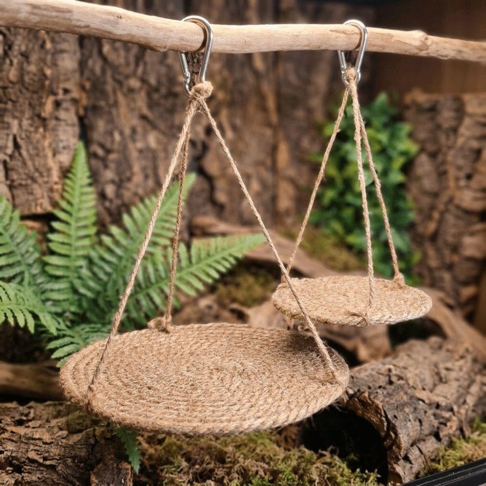 Hanging Design Reptile Hammock Natural Woven Gecko Swing Durable Lizard Bed  For Reptiles