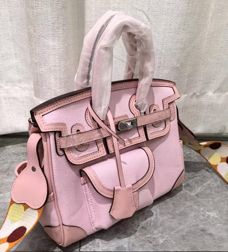 Nuova borsa da donna in vera pelle con inserto in tela alla moda, tracolla lavorata a maglia, borsa da donna a tracolla diagonale a mano