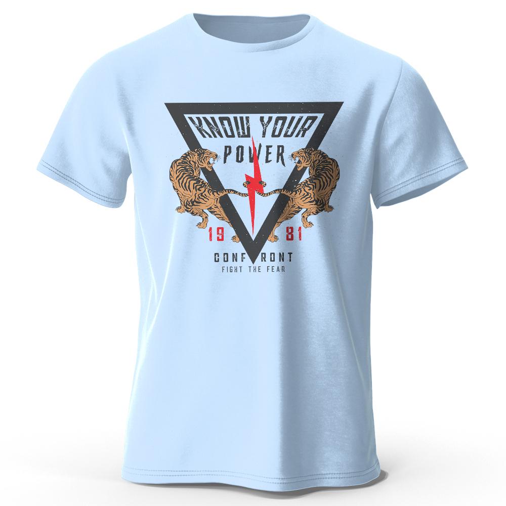 Trendy Abstract Printed T-Shirt, Ultra Soft Round Neck Short Sleeve Tee, Unisex Casual Outfit