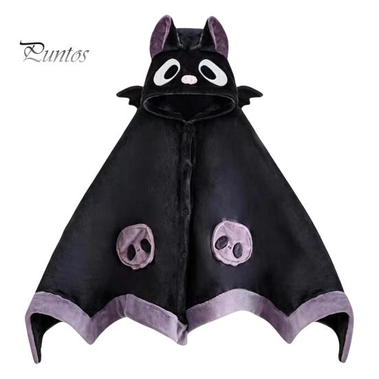 Adult Hoodie Blanket Bat for Adults, Cute Shark Fox Hooded Cape, Unisex Costume Soft Cozy Wearable Halloween Cosplay Home Loungewear Novelty Apparel