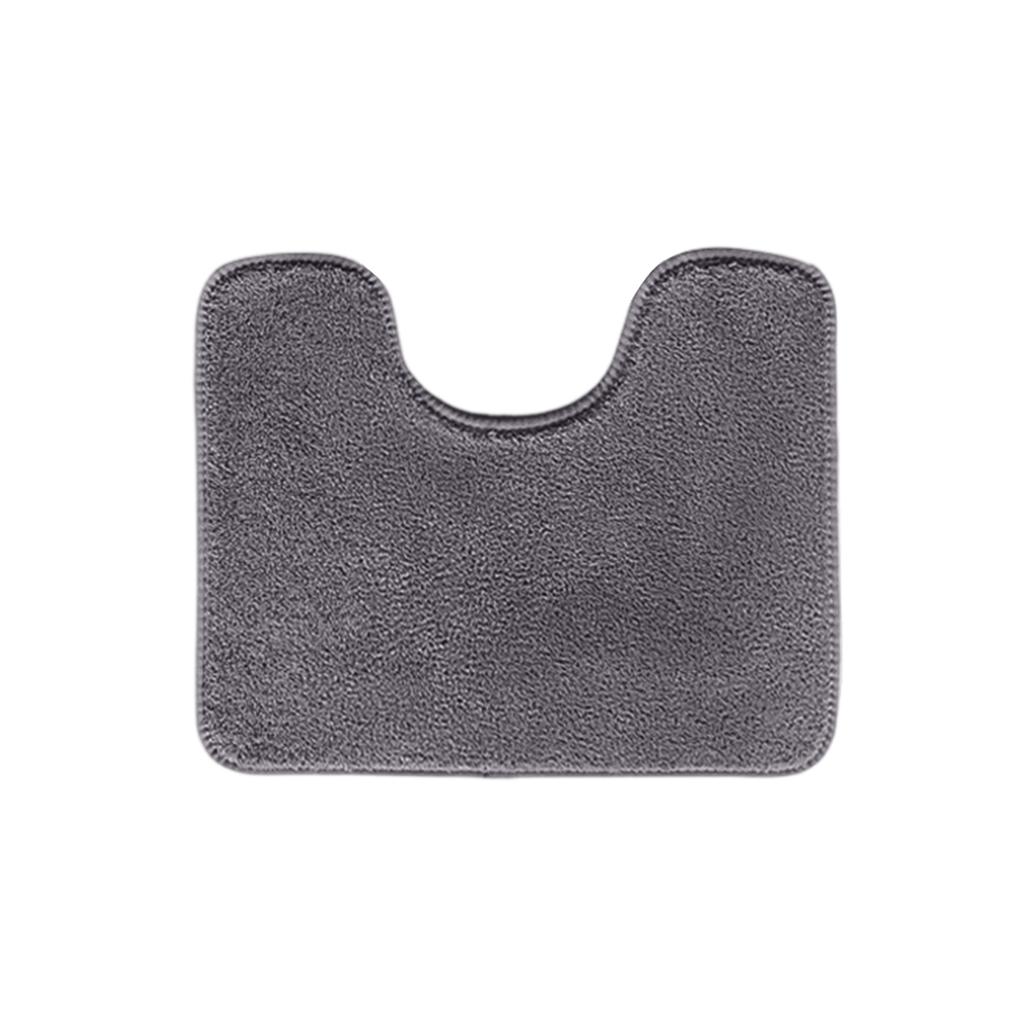 Soft U Shaped Bath Mat Absorbent Microfiber Non Slip Bathroom Rug Contour Toilet Floor Mat Plush Comfort Washable Design