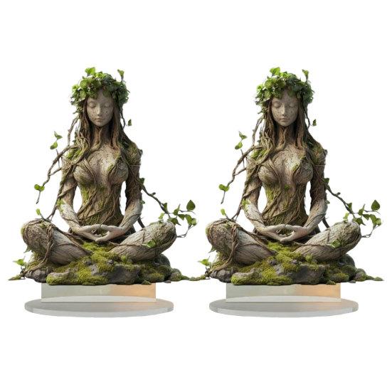 1/2/3Pcs Bohemian Goddess Statue Acrylic Decoration 2D Boho Goddess Statue Table Sign Home Office Living Room Desktop Decor