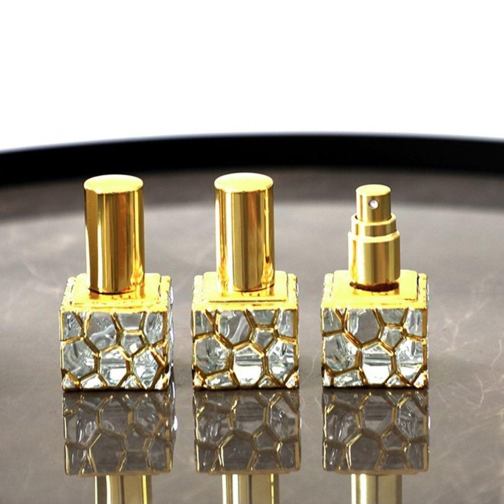 Luxury Glass Refillable Electroplating Cosmetics Aromatherapy Sample Vial Bottle Mini Spray Bottles Atomizer