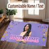 Custom Name Crystal Velvet Rug,Olivia Rodrigo Comfortable Anti Slip Floor Mat For Room Decoration