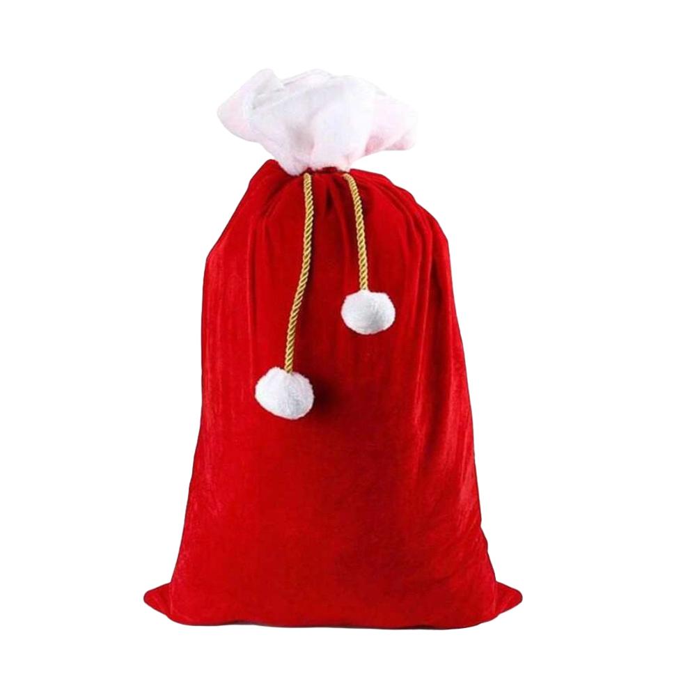 

1/2pcs Velvet Santa Claus Gifts Bag With Drawstring Accents For Christmas Holiday Party Supplies Convenient Drawstring Bags