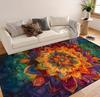 Mandala Design Area Mat Suitable for Indoor and Outdoor Use Corridors, Terraces, Colorful Floral Patterns Living Room Carpets