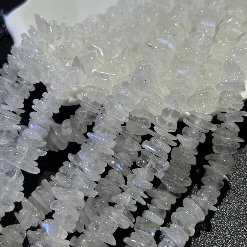 12mm Natural Blue Moonstone Chip Beads, 38cm Strand for DIY Necklace & Bracelet