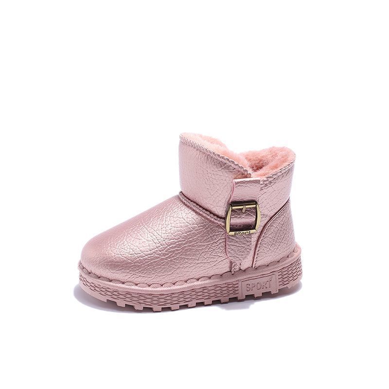 Boys and girls large cotton boots Girls non-slip children's fashion snow boots Winter new cotton boots keep warm