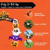 Joyfy 8 Ft Halloween Inflatable Archway Stacked Pumpkins Archway Bat Inflatable with Build-in LED for Halloween Decorations