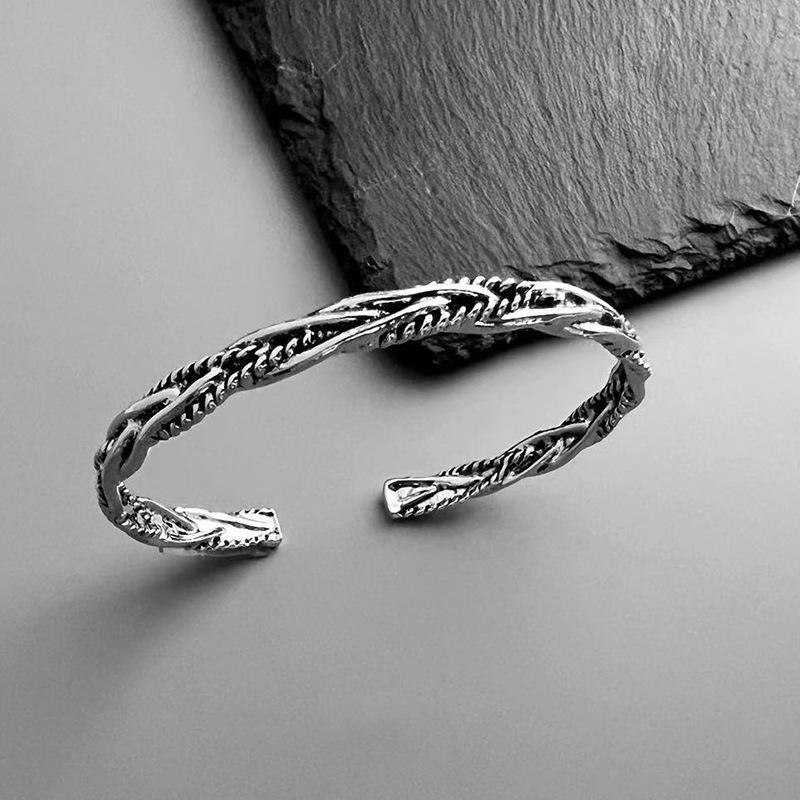 Vintage Bracelet Men and Women Bracelet Fried Dough Twists Opening