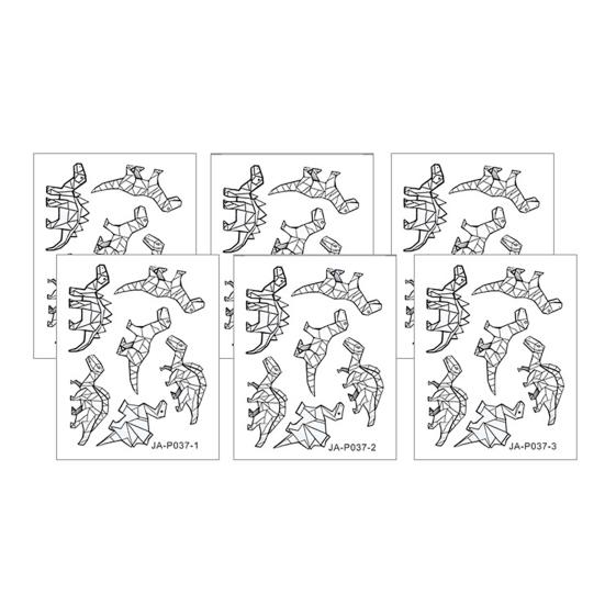 6Pcs Dinosaur Wall Stickers Self-Adhesive Wall Decals Removable Cartoon Dinosaur Stickers Peel