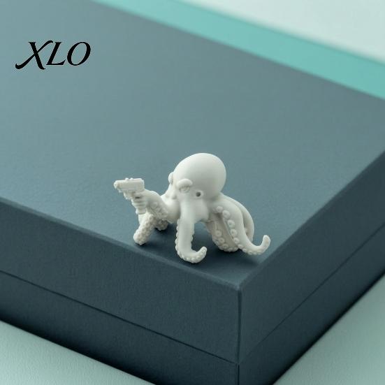 Funny Gift for Gamers 3D Printed Octopus Figurine, Cute Marine Animal Sculpture Life Collectibles Computer Monitor Decor, Desk Shelf Ornament, Unique
