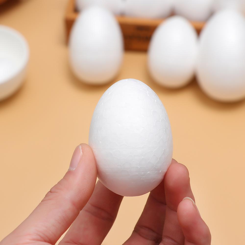 1/5/10PCS White Foam Eggs Solid Modelling Polystyrene Styrofoam Foam Ball Eggs Shape DIY Festival Decorations Kids Gifts