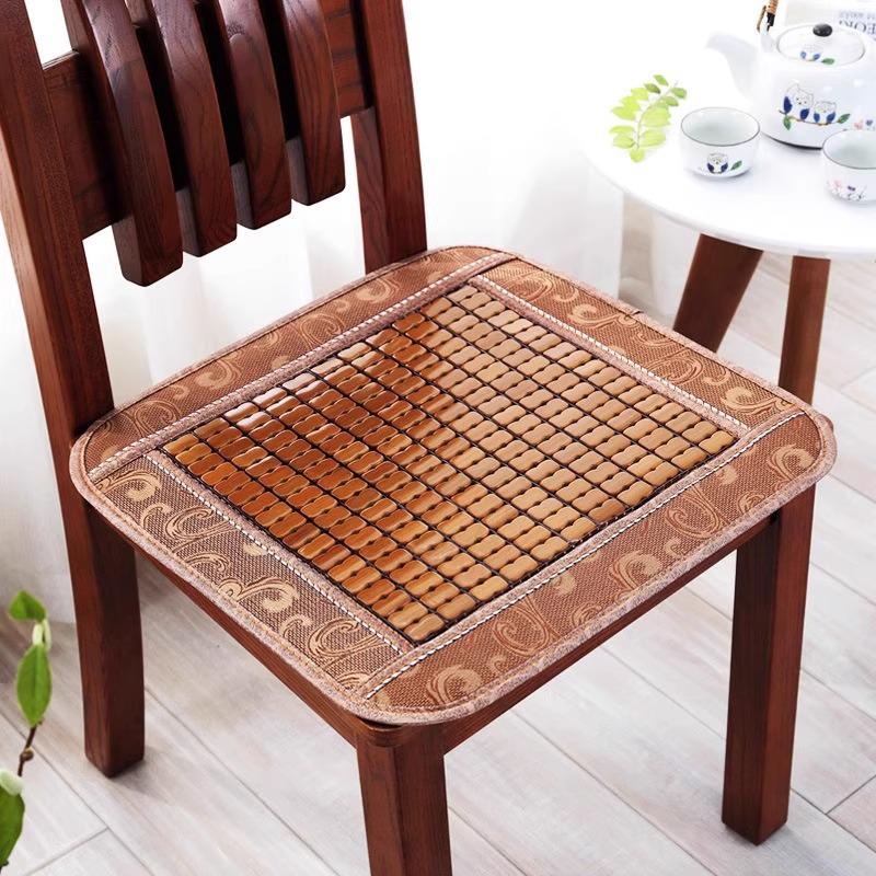 

Rattan Breathable Office Chair and Car Seat Cushion - Bamboo Mahjong Summer Cool Pad 40x40cm