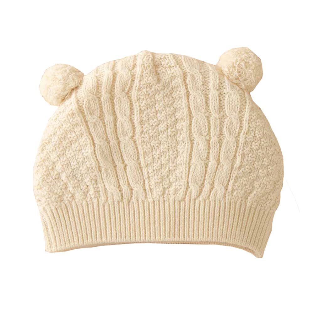 

Amorosa mamma in Organic Cotton Baby Knit for Baby Boys and Girls [Made Japan] Hat/Cap (Pompom)