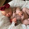BZDOLL 20inch 50cm Soft vinyl Asleep Reborn Baby Doll Newborn Bebe Girl with 3D-paint Skin and Visible Veins Art Doll Toy for Kids Christmas Gift