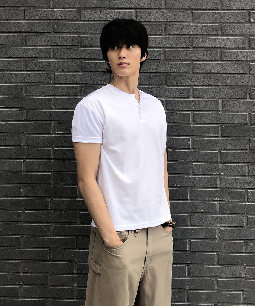 Dei Cp Muscle Fit Henley Neck Short Sleeve T-Shirt_4 Color