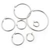 10pcs Stainless Steel Earring Hoops 15-55mm Round Open Earrings Clips Circle Diy Jewelry Making Findings Accessories