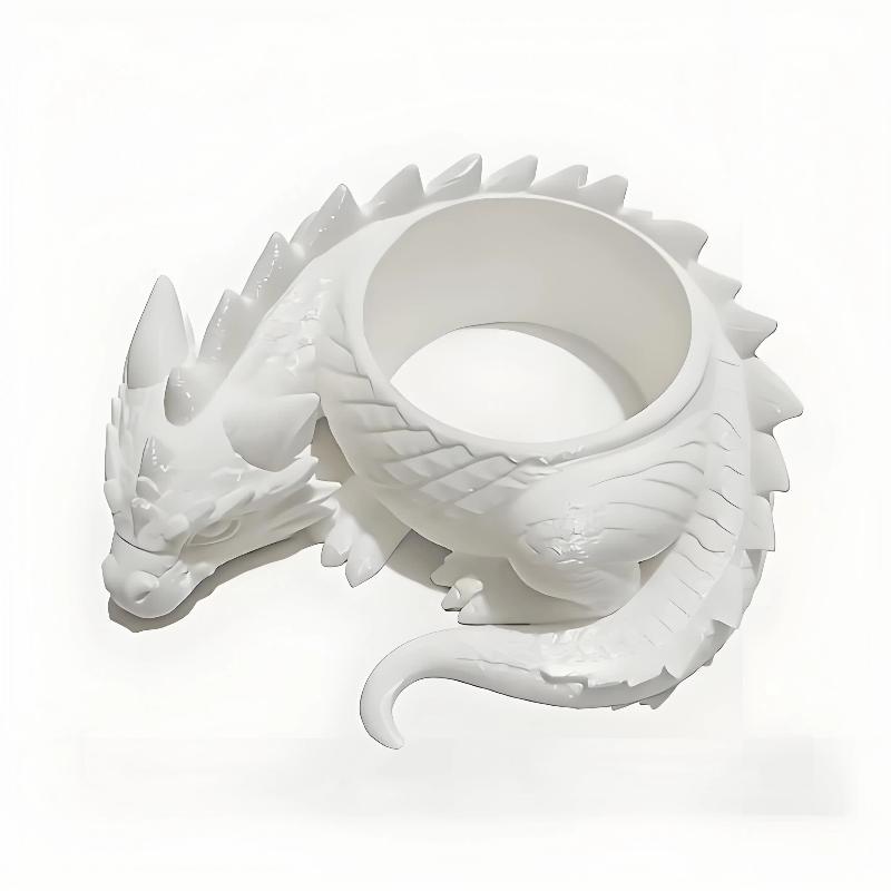 3D Printed Dragon Plant Pot Waterproof Handmade Plastic Flower Container for Cactus Balcony Desktop Decor